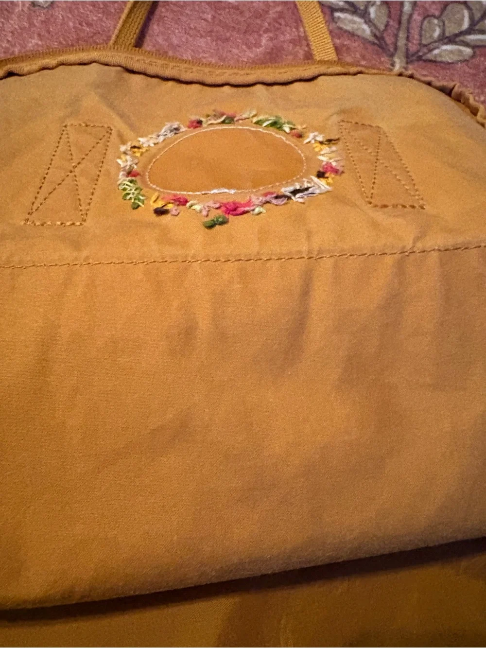 Embroidered Fjällräven Kånken Backpack in Acorn